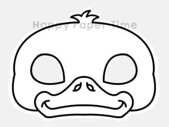 Duck mask printable paper template