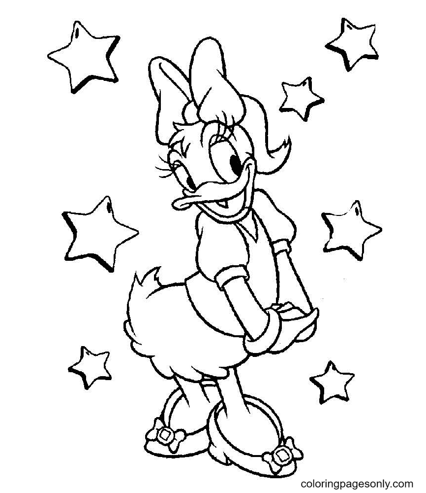 Daisy duck coloring pages printable for free download