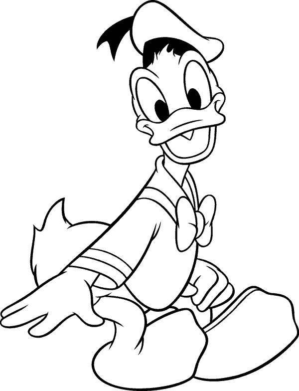 Free printable donald duck coloring pages for kids