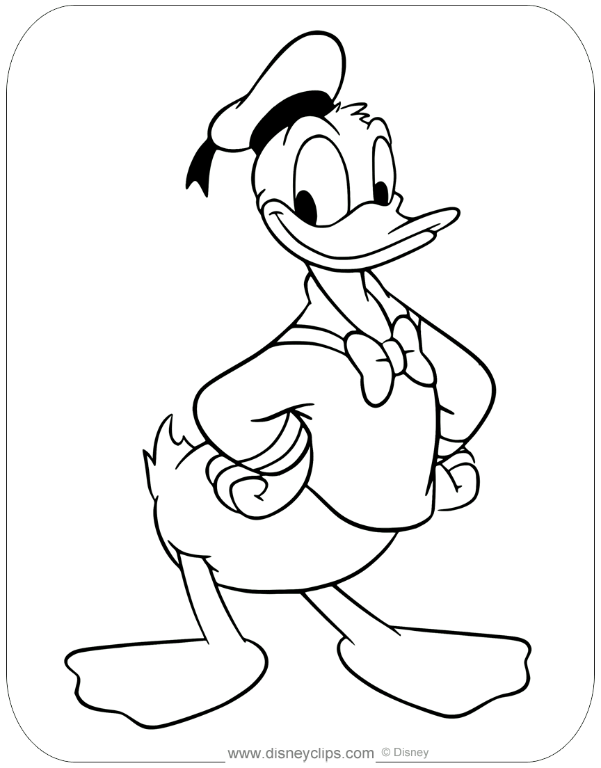 Donald duck coloring pages