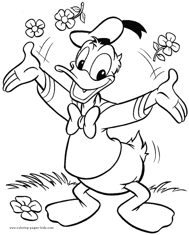 Donald duck daisy coloring pages