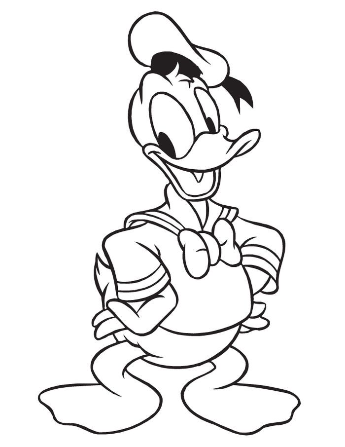 Printable funny donald duck coloring pages pdf for kids