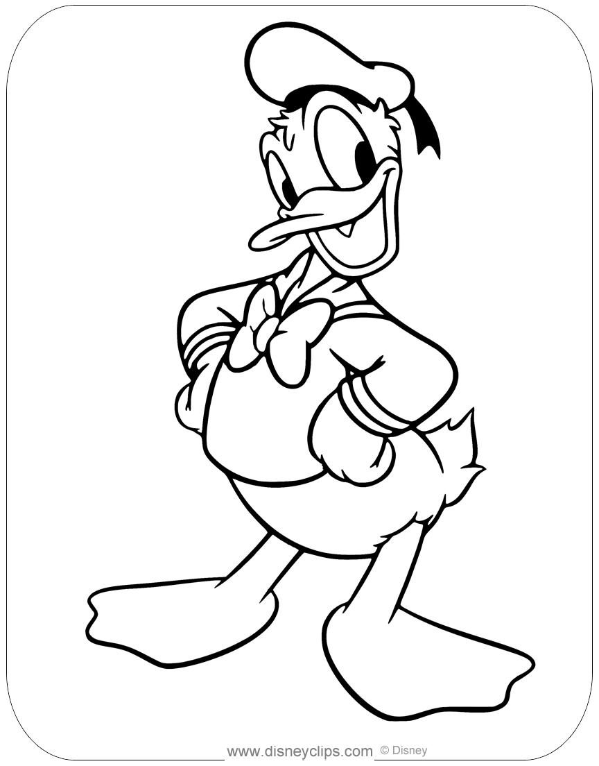 Donald duck coloring pages