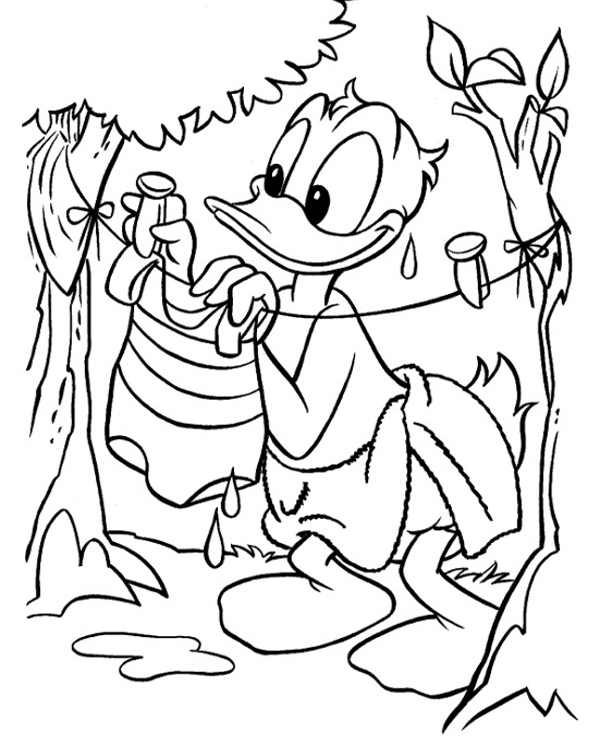 Funny donald duck coloring sheet