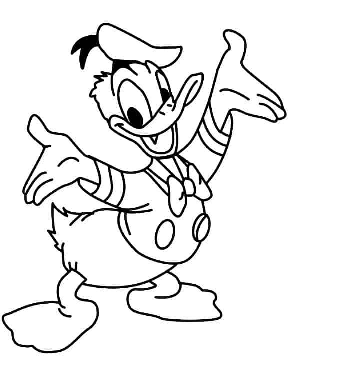 Coloring pages donald duck cartoon coloring pages cartoon drawings coloring pages