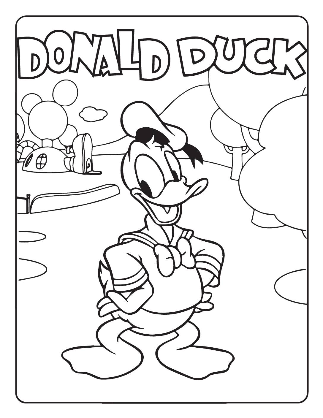 Donald duck coloring page