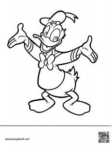 Donald duck coloring page