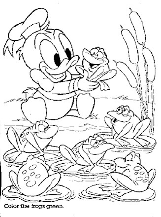 Disney characters coloring page