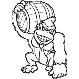 Donkey kong coloring pages printable for free download