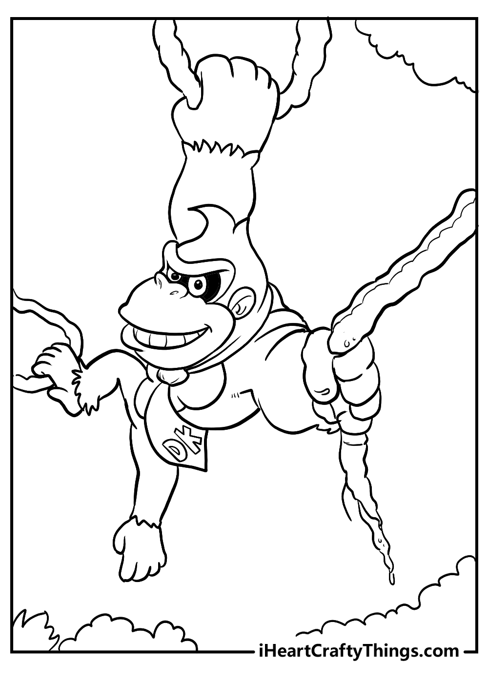 Printable donkey kong coloring pages updated