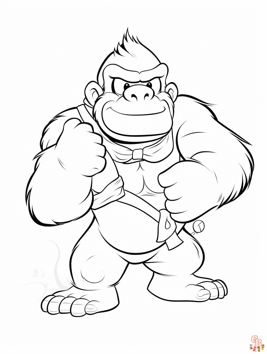 Donkey kong coloring pages