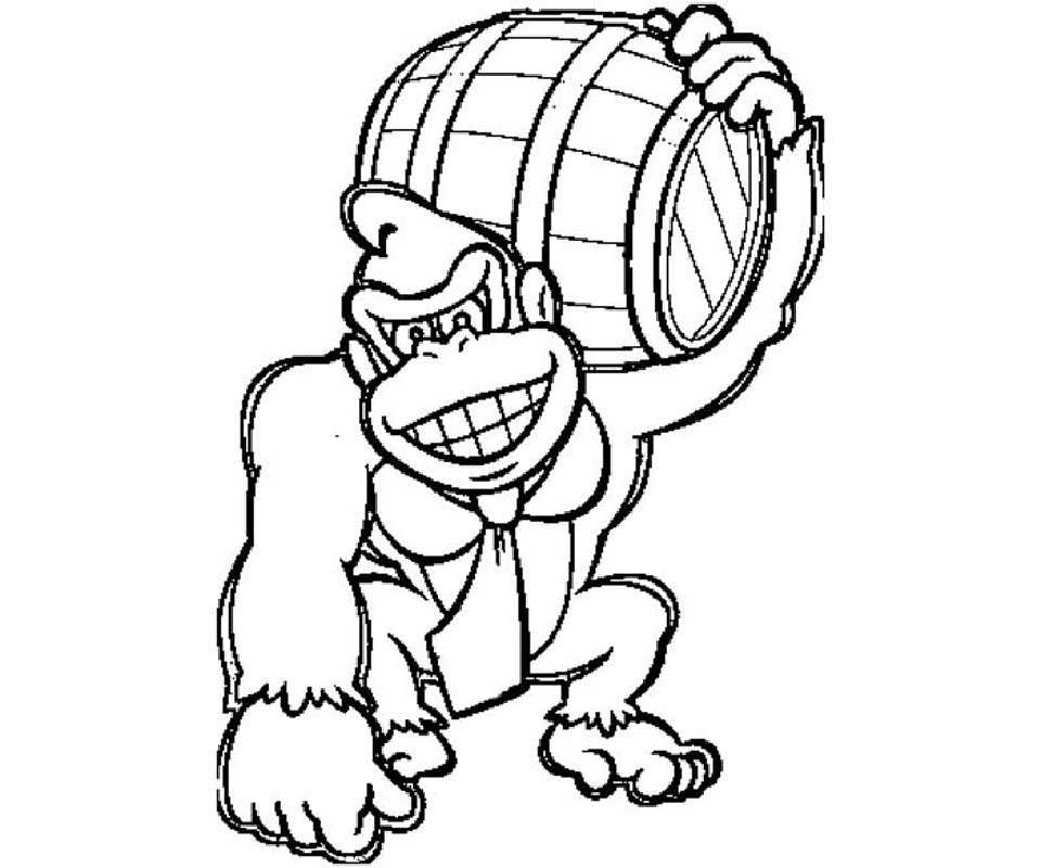 Donkey kong coloring pages educative printable coloring pages donkey kong drawings