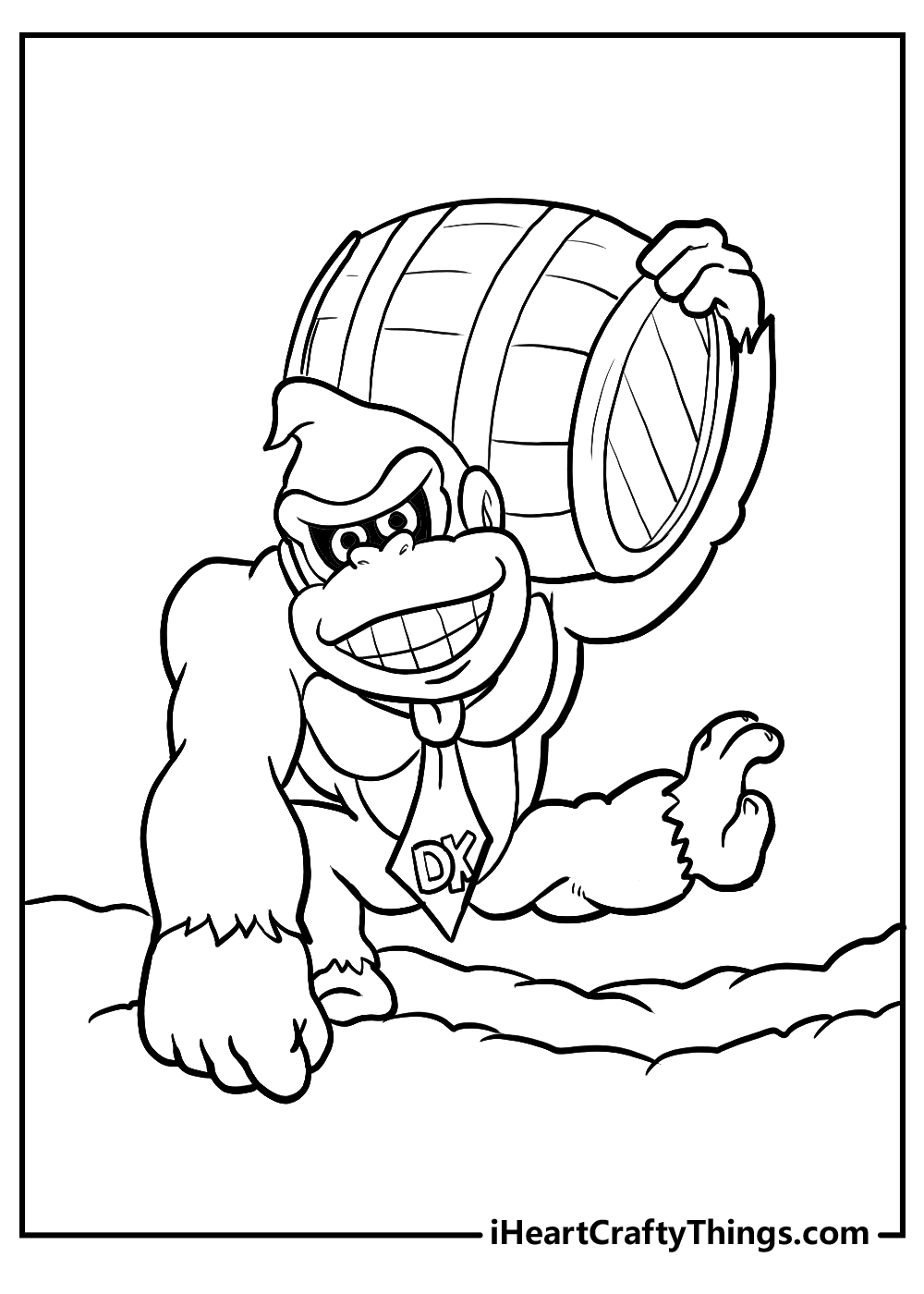 Printable donkey kong coloring pages updated