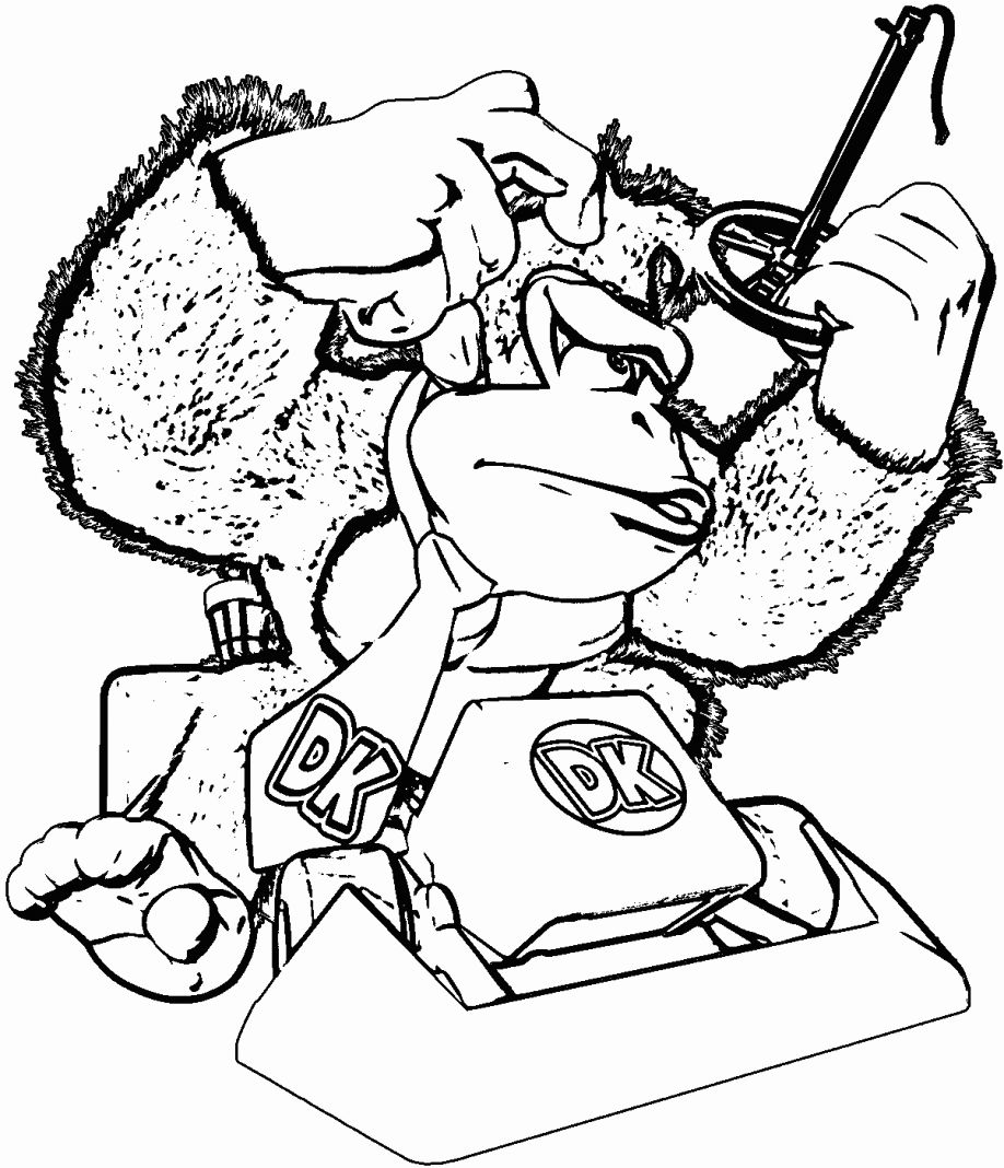 Donkey kong coloring pages