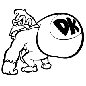 Donkey kong coloring pages printable for free download