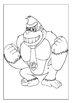 Explore the nintendo universe printable donkey kong coloring pages