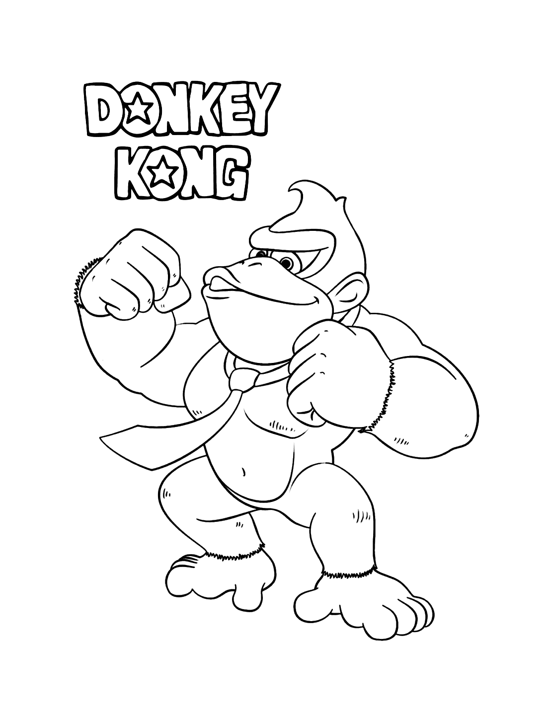 Donkey kong coloring pages