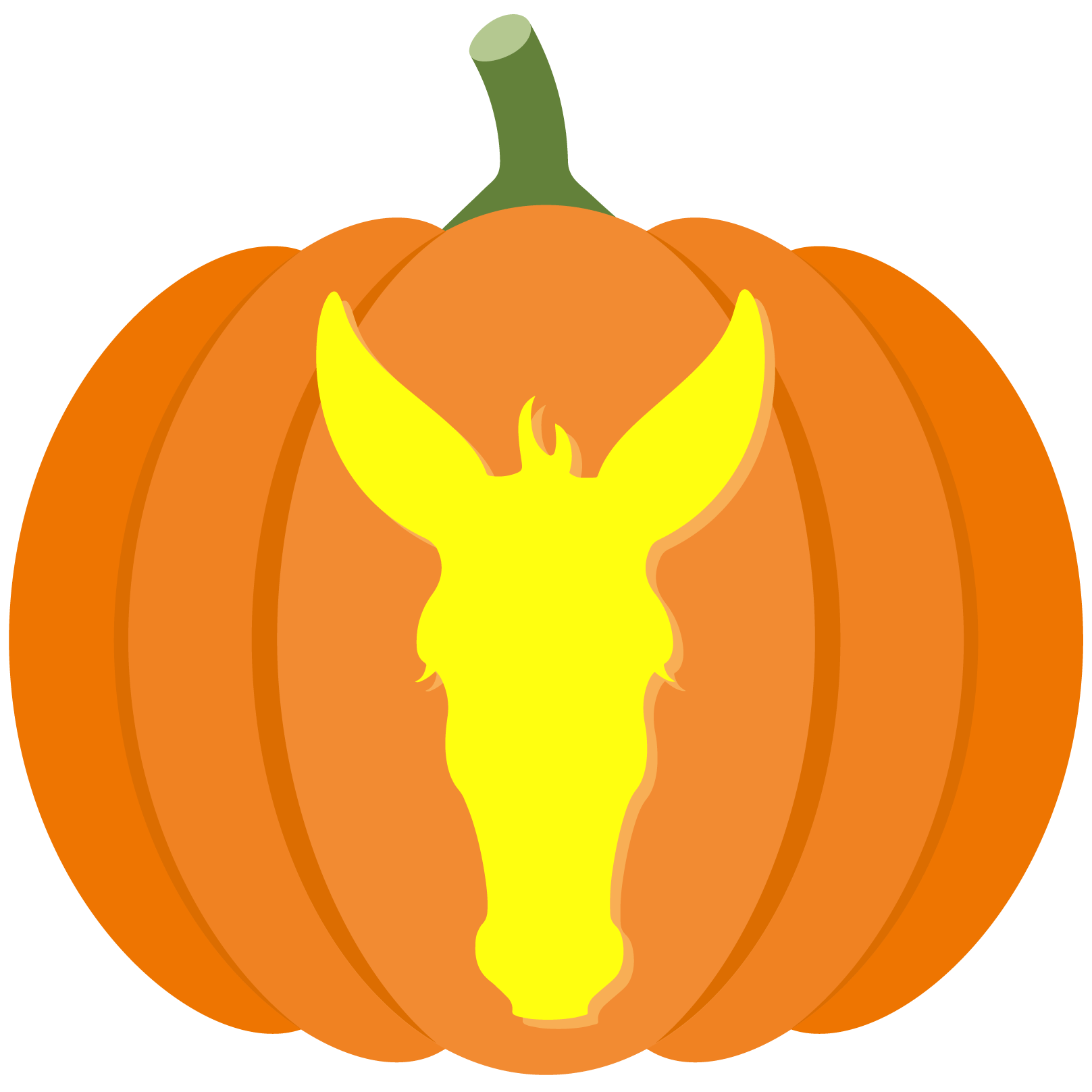 Donkey head pumpkin stencil free printable papercraft templates