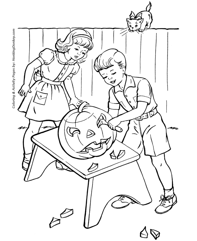 Halloween pumpkin coloring pages