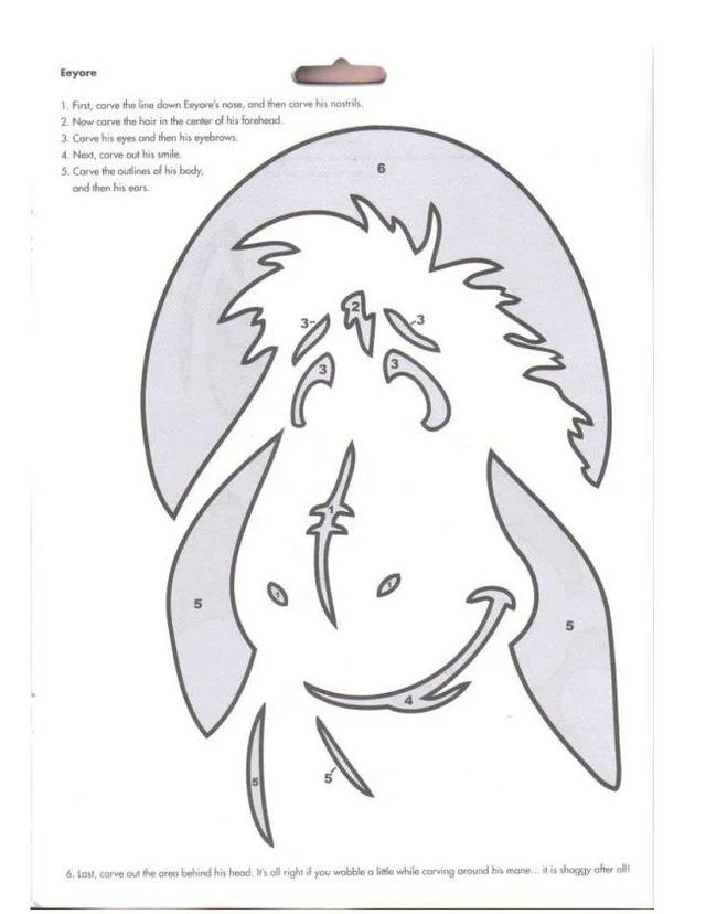 Winnie the pooh eeyore free pumpkin stencil