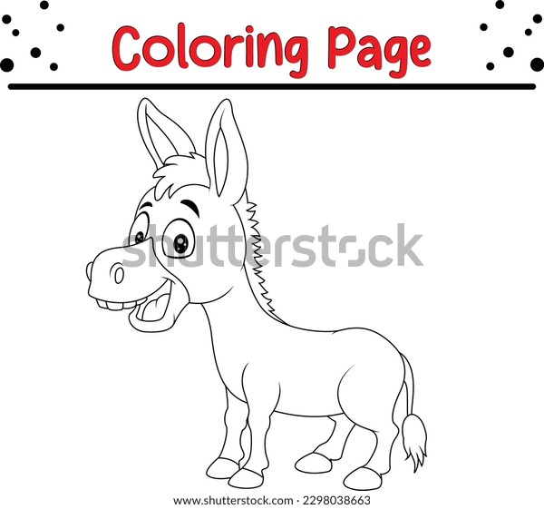 Donkey coloring book royalty