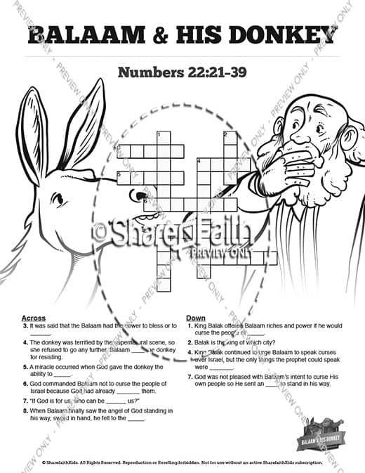 Numbers balaams donkey sunday school coloring pages â