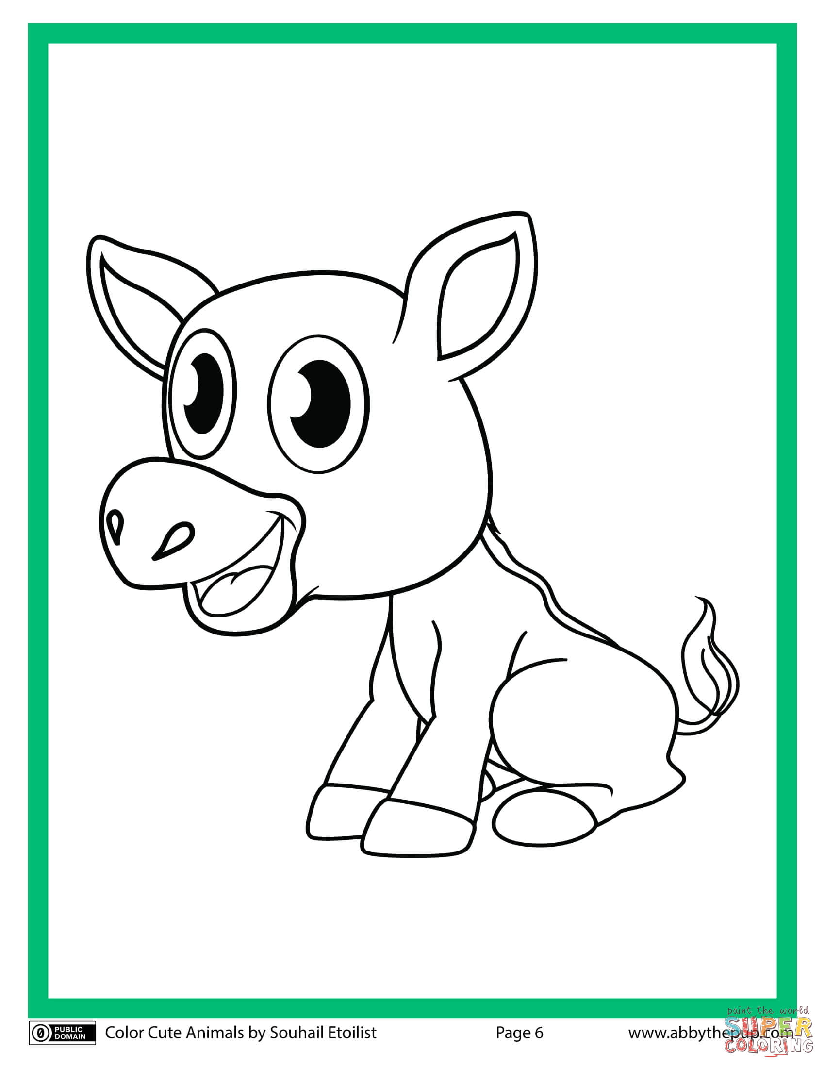 Cute donkey coloring page free printable coloring pages