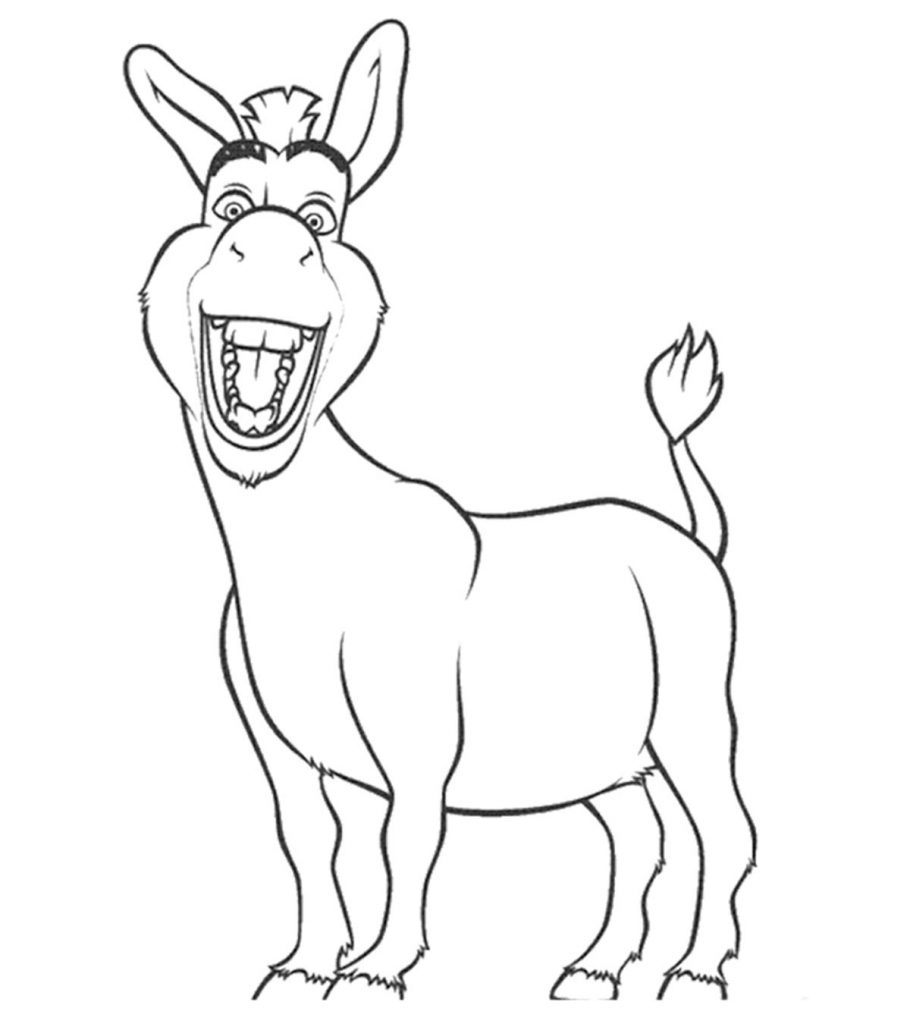 Top free printable donkey coloring pages online