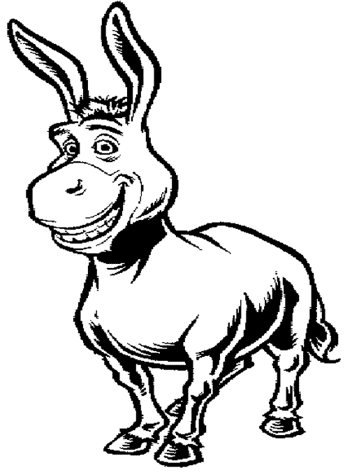 Donkey coloring page