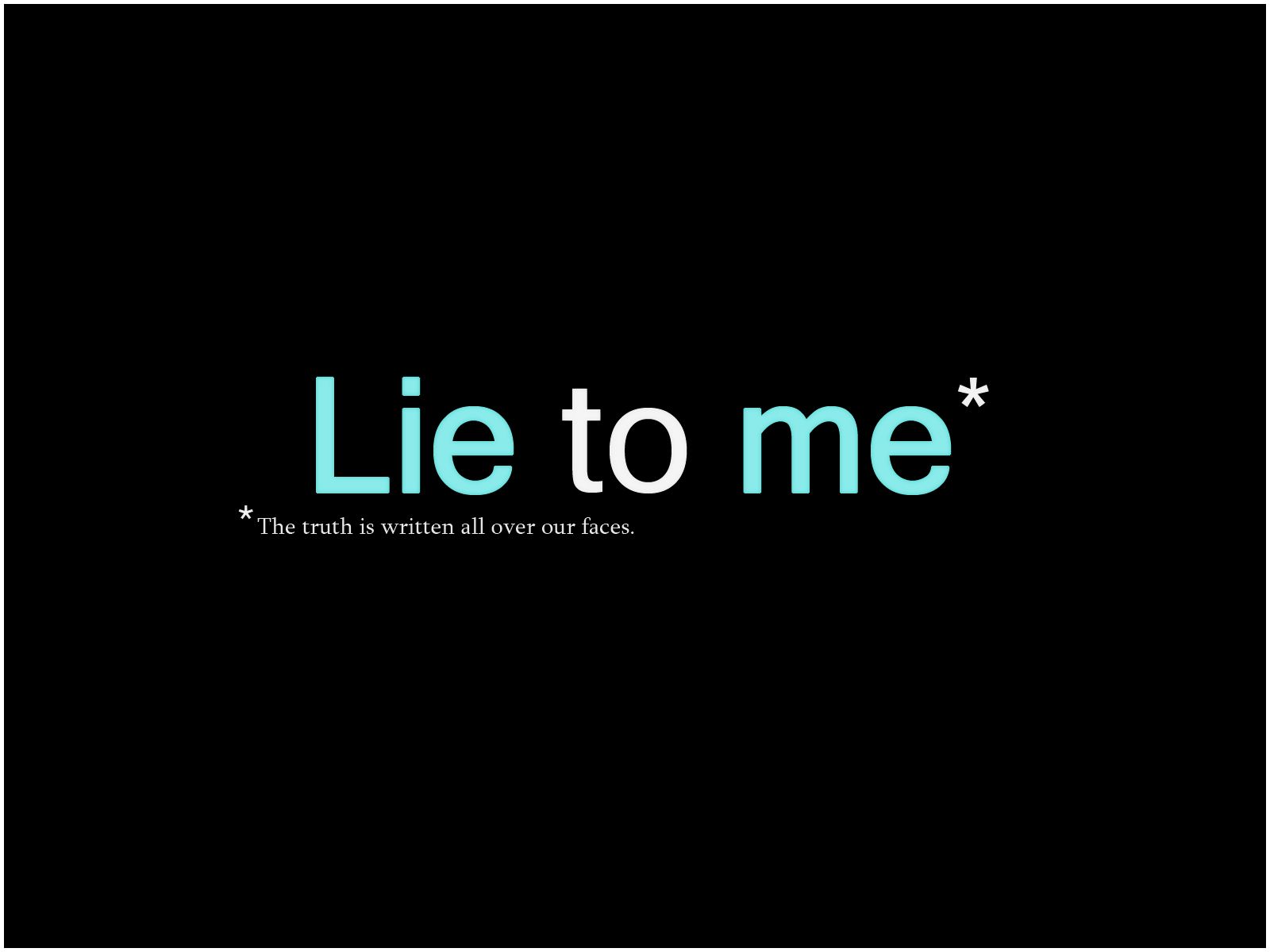 Lie to me wallpapers