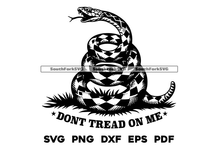 Dont tread on me rattlesnake gadsden flag design