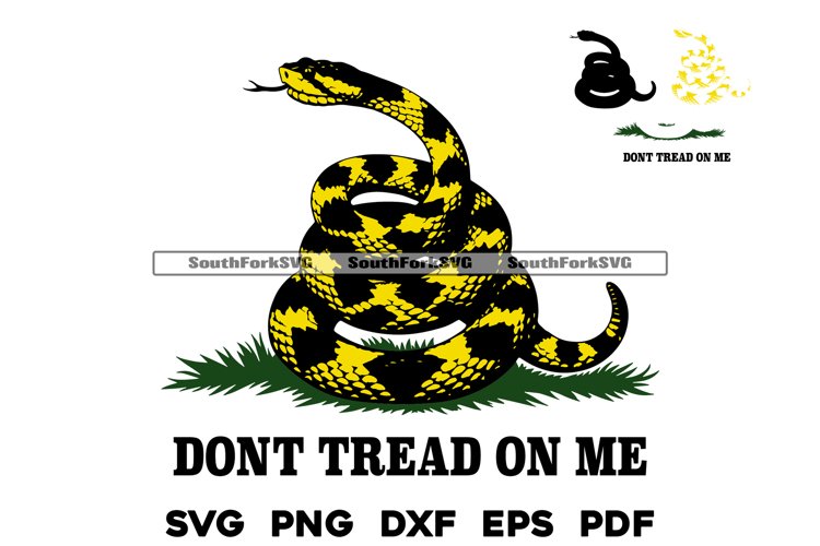 Dont tread on me rattlesnake gadsden flag layered