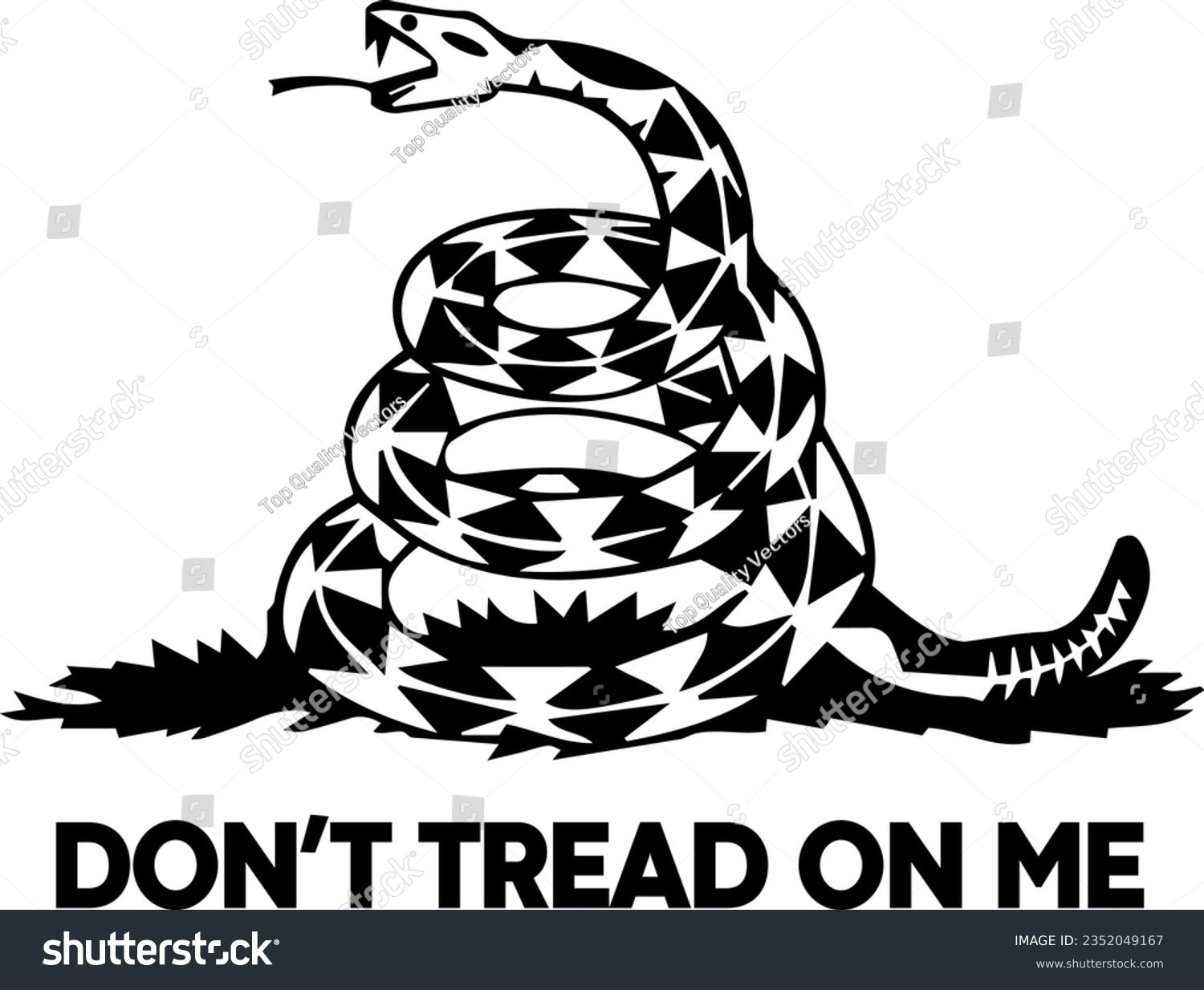 Dont tread on me logo snake stock vector royalty free