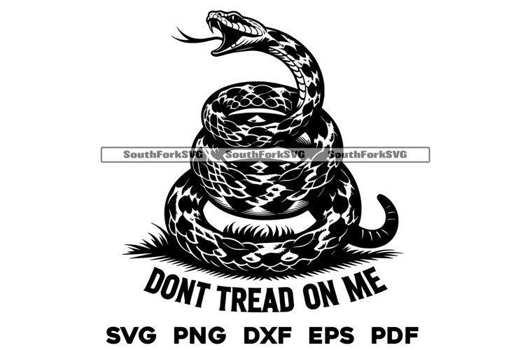 Dont tread on me rattlesnake gadsden flag design