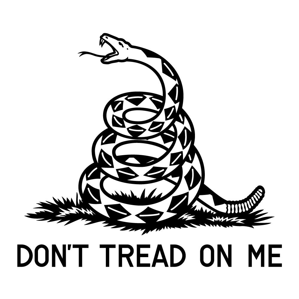 Dont tread on me gadsden flag window decal svg eps ai dxf instant download