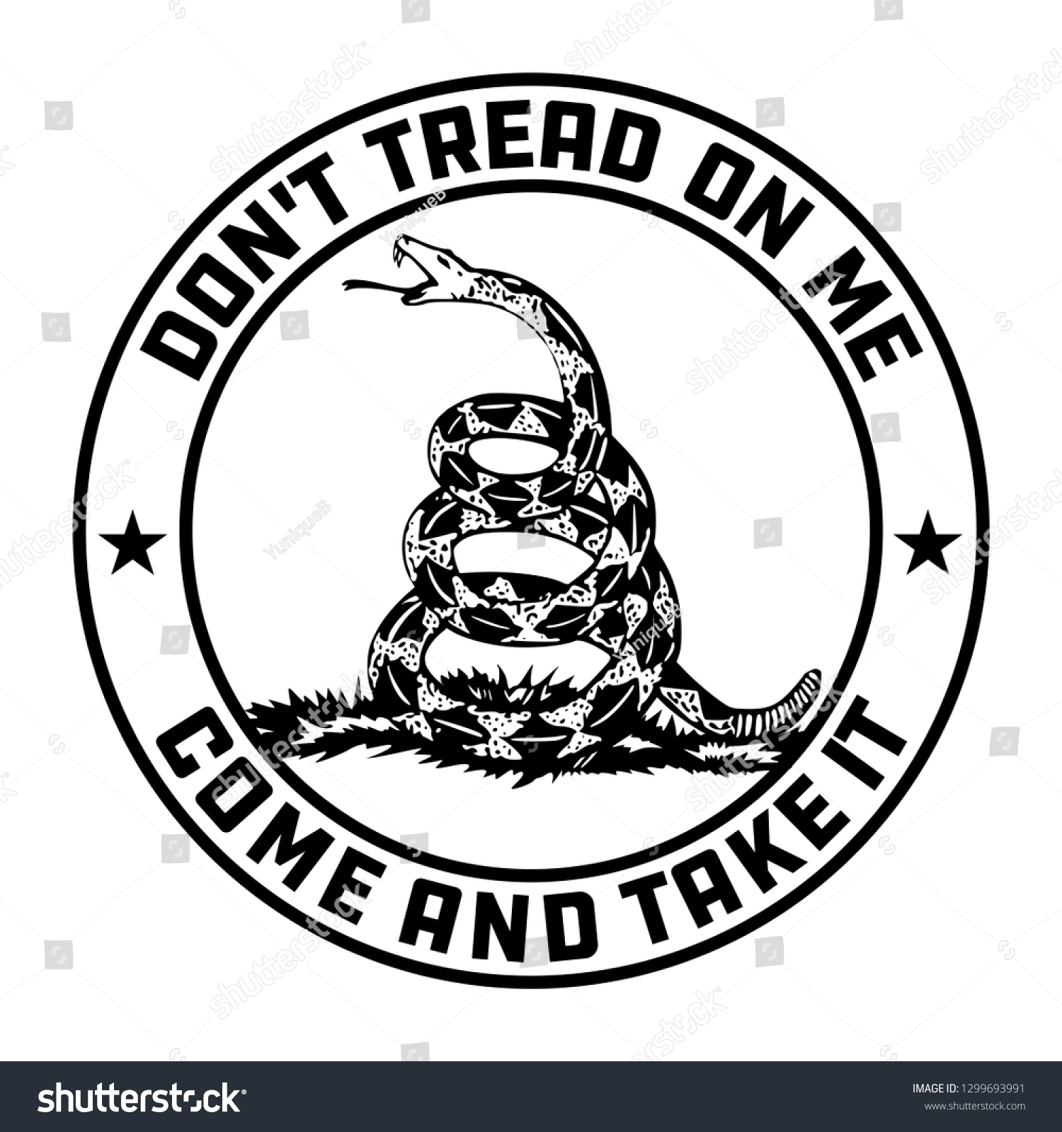 Dont tread on me gadsden flag stock vector royalty free