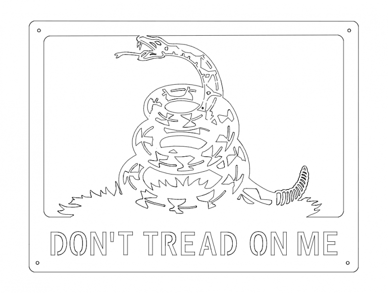 Dont tread on me dxf file free download