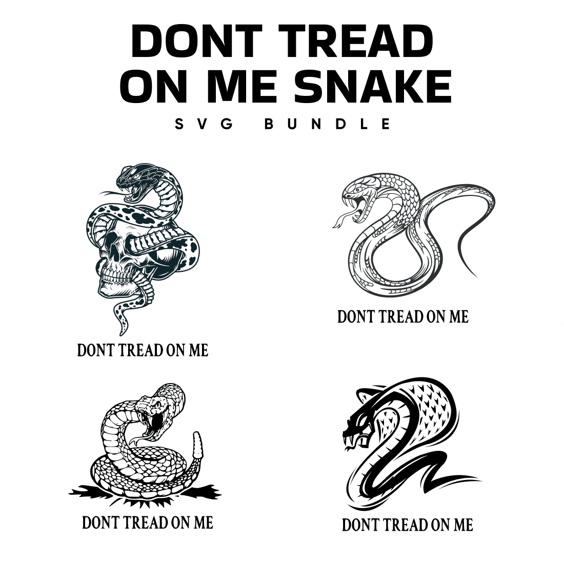 Dont tread on me snake svg â