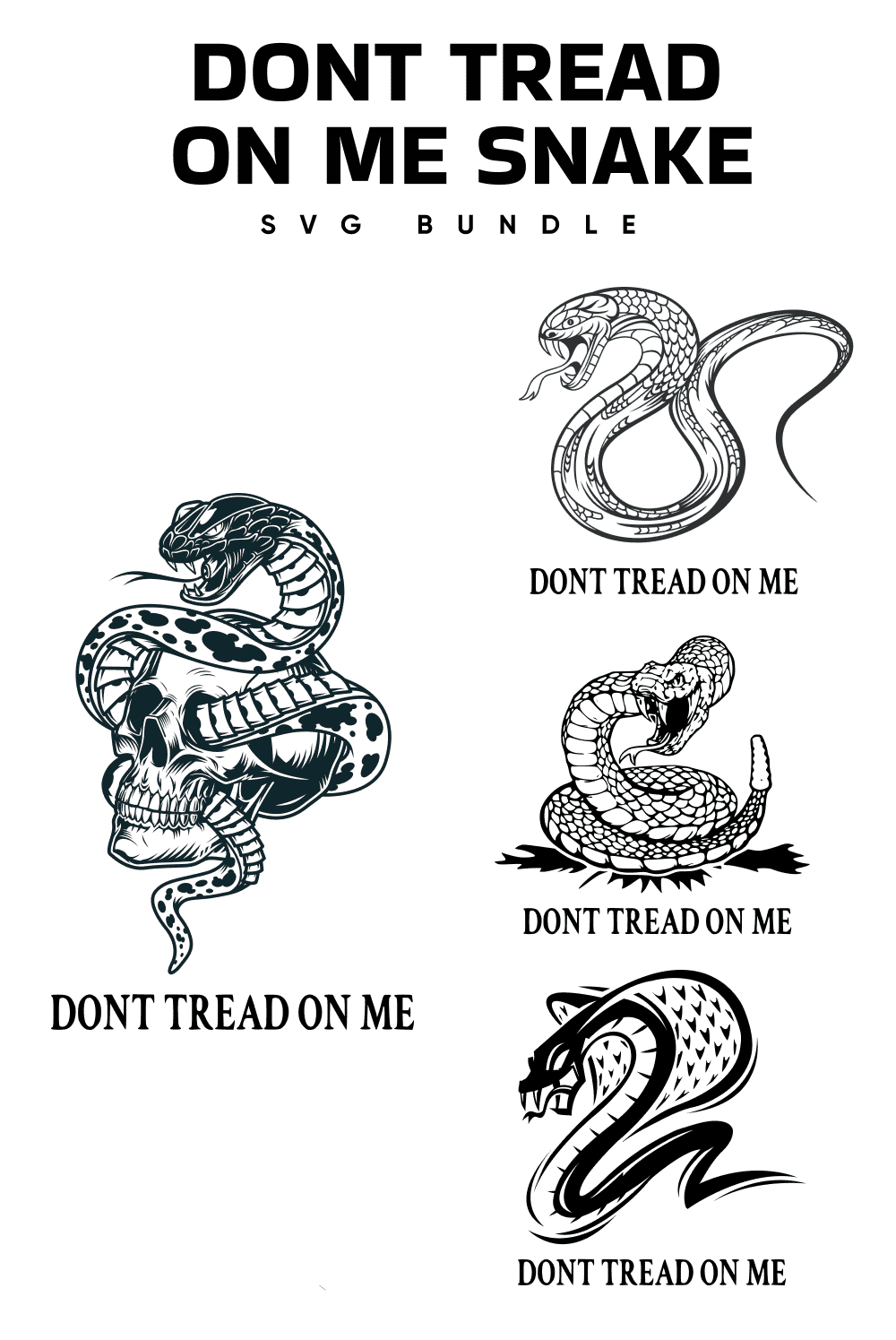 Dont tread on me snake svg â