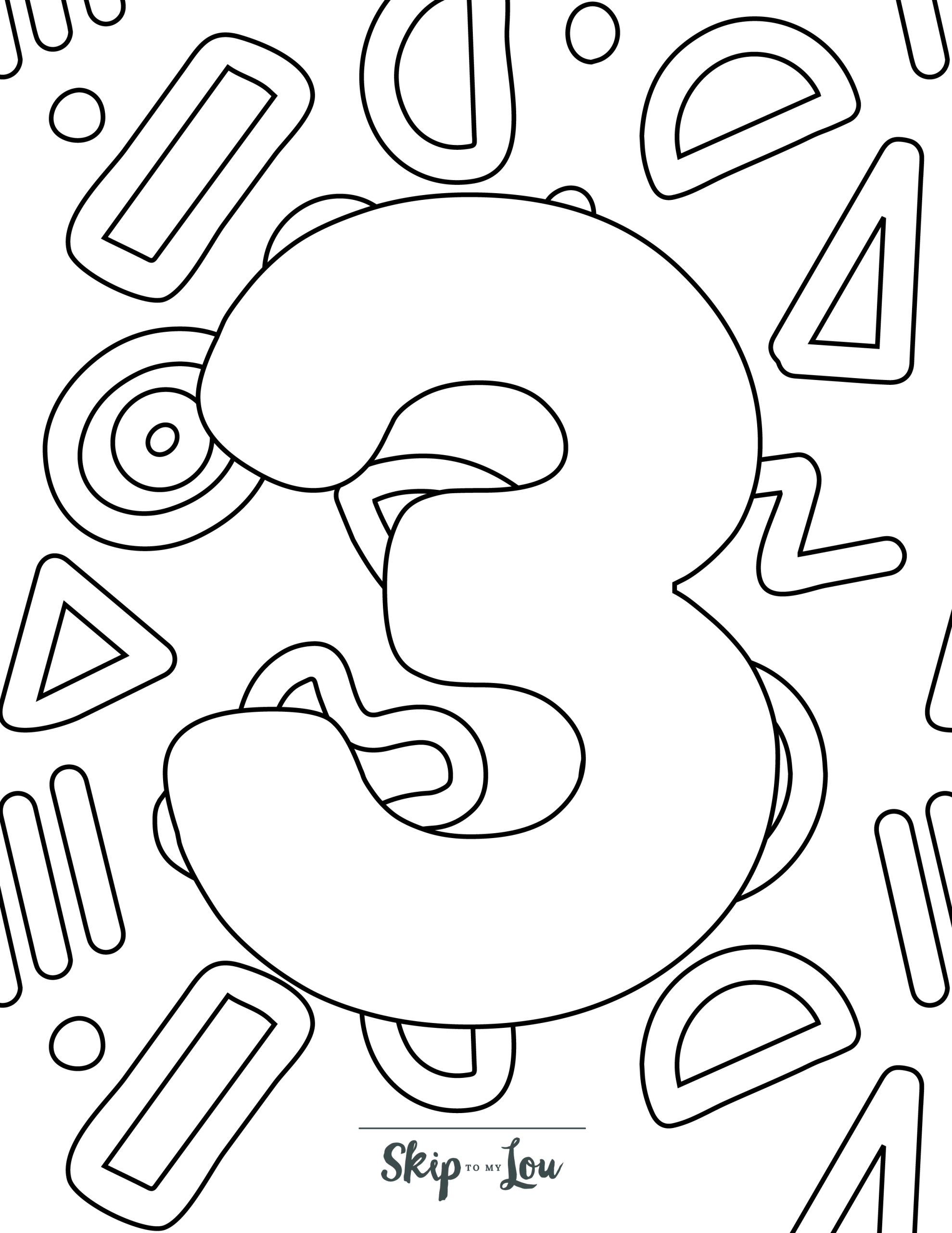 Number coloring pages