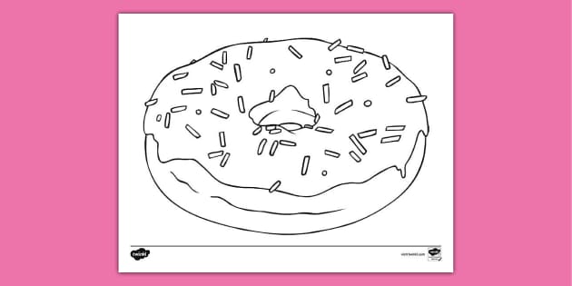 Free donut coloring sheet teacher made