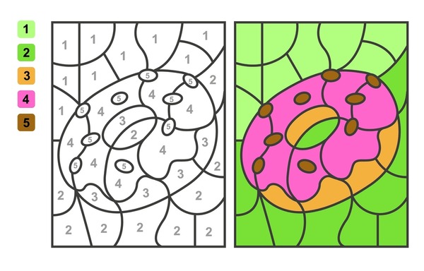 Donut coloring page royalty