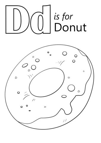 Donut coloring pages