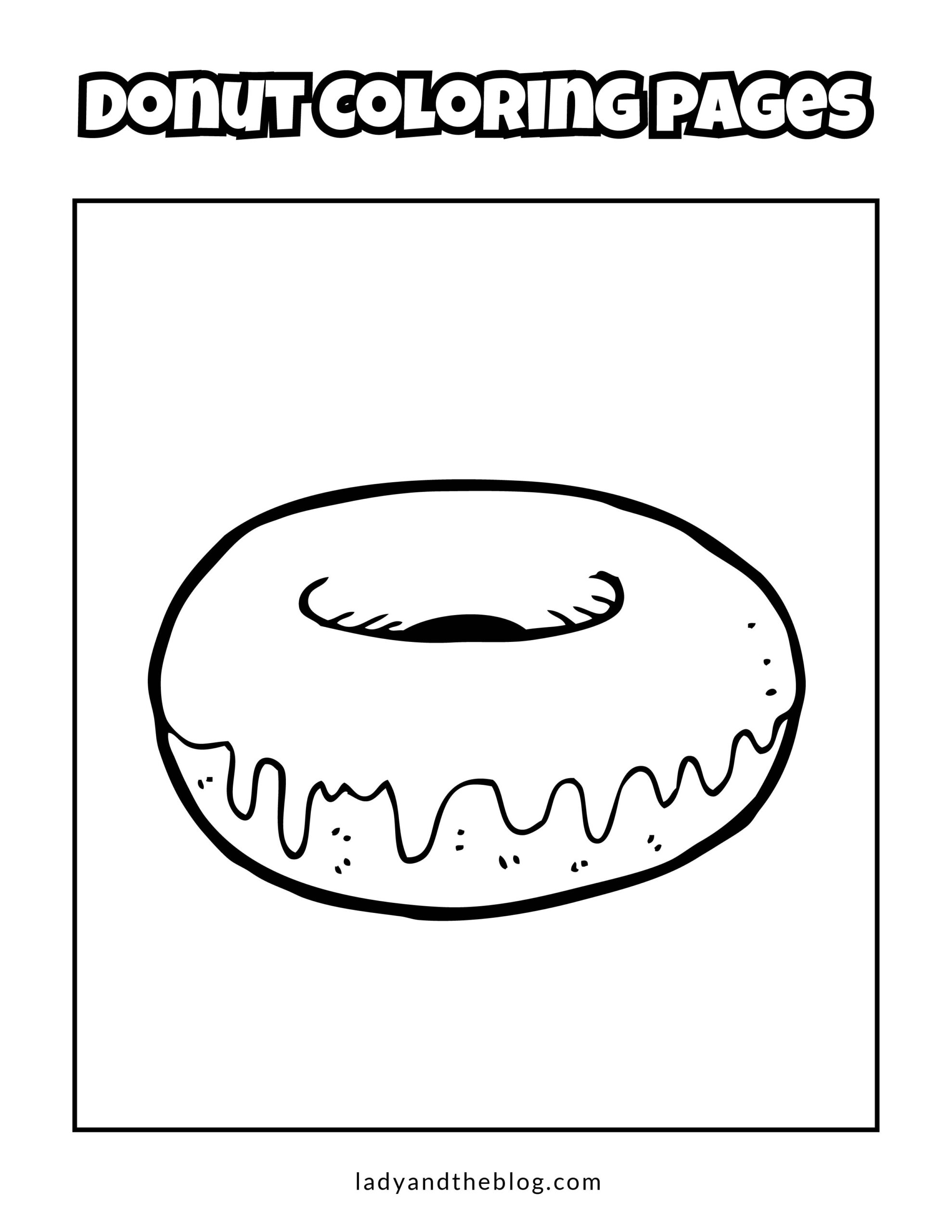 Donut coloring pages