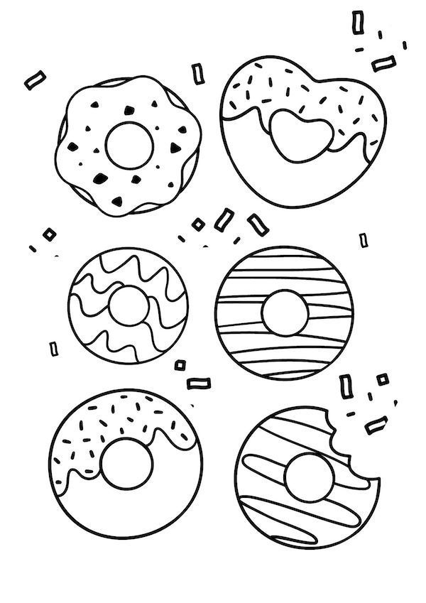 Super fun printable donut loring pages