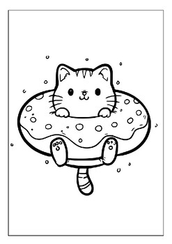 Keep your kids entertained with our printable donut coloring pages collection
