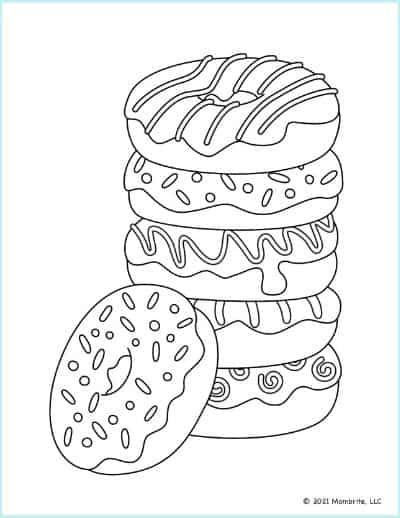 Free printable donut coloring pages cool coloring pages donut coloring page free coloring pages