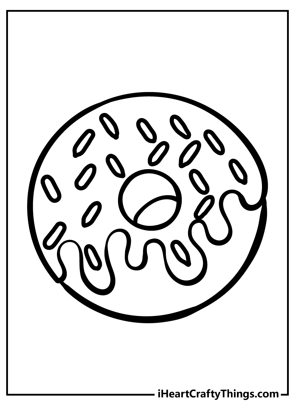 Donut coloring pages free printables