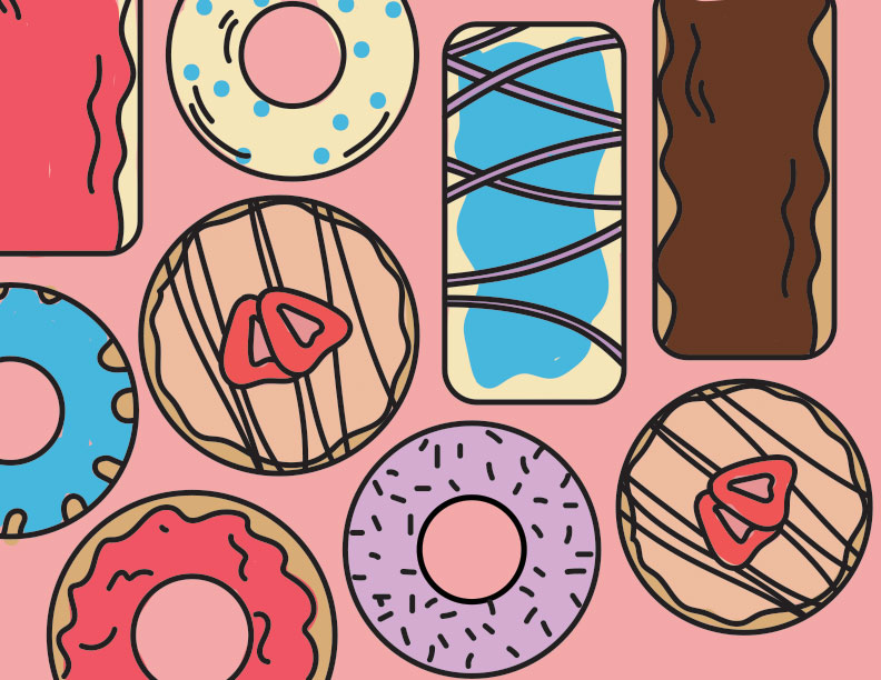 Donut coloring pages roaring spork