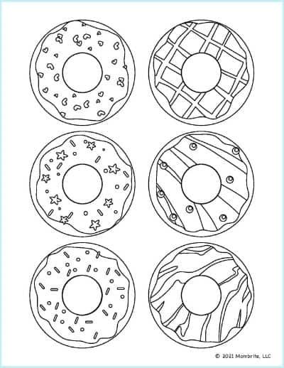 Free printable donut coloring pages donut coloring page coloring pages cool coloring pages